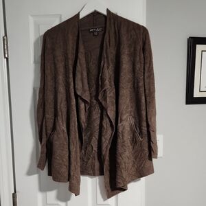 Barefoot Dreams CozyChic Lite Cardigan in Deep Brown